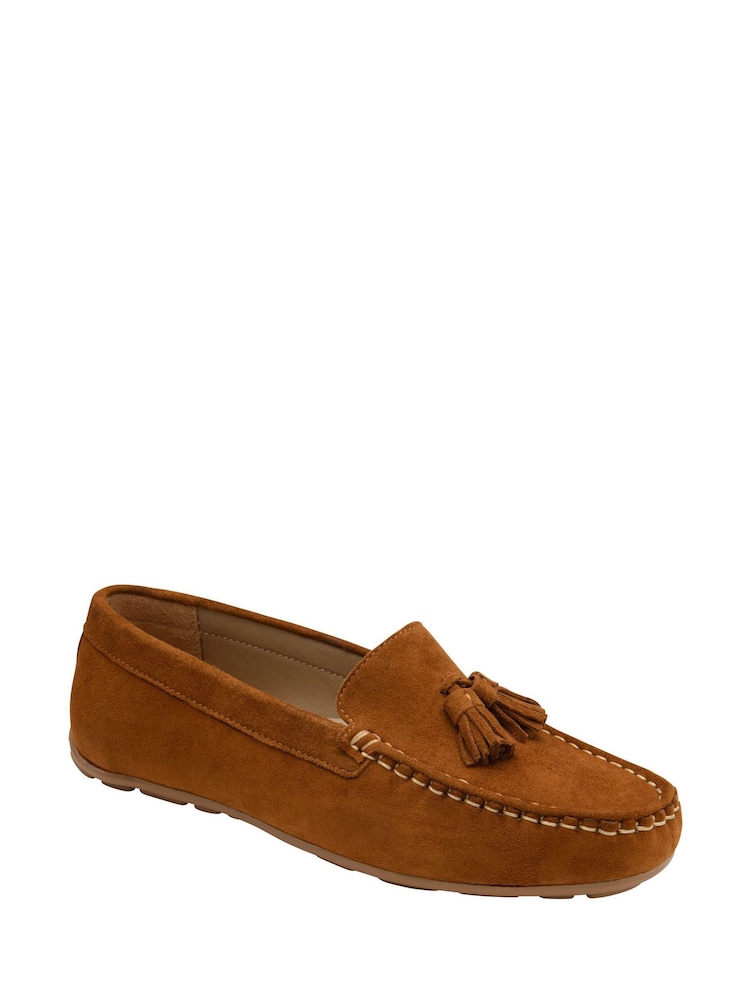 Ravel Brown Leather Loafers - Image 1 of 4