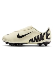Nike Cream Kids Mercurial Vapor 15 Club Firm Ground Football Boots - Image 1 of 10