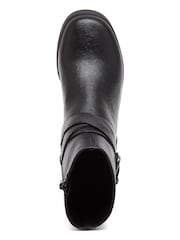 Rocket Dog Black Jimmy Bangor Pu Wedge Ankle Boots - Image 6 of 6