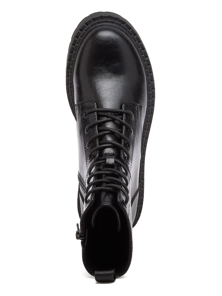 Rocket Dog Black Prima Grinnel Pu Lace Up Ankle Boots - Image 6 of 6