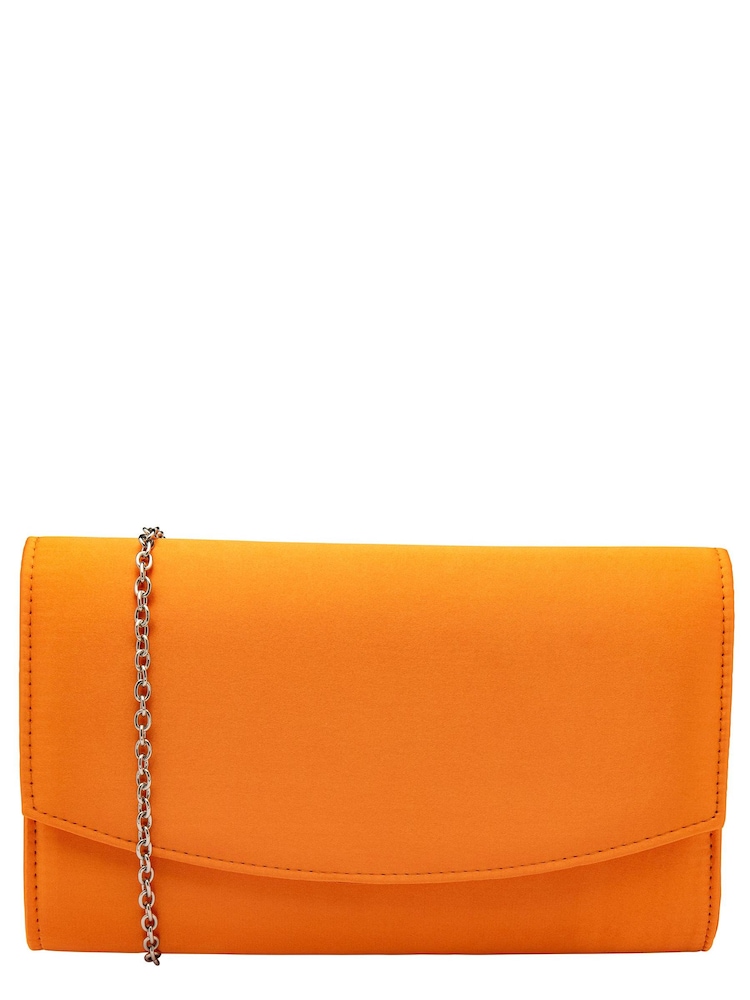 Ravel Orange Clutch Bag with Chain - Image 1 of 4