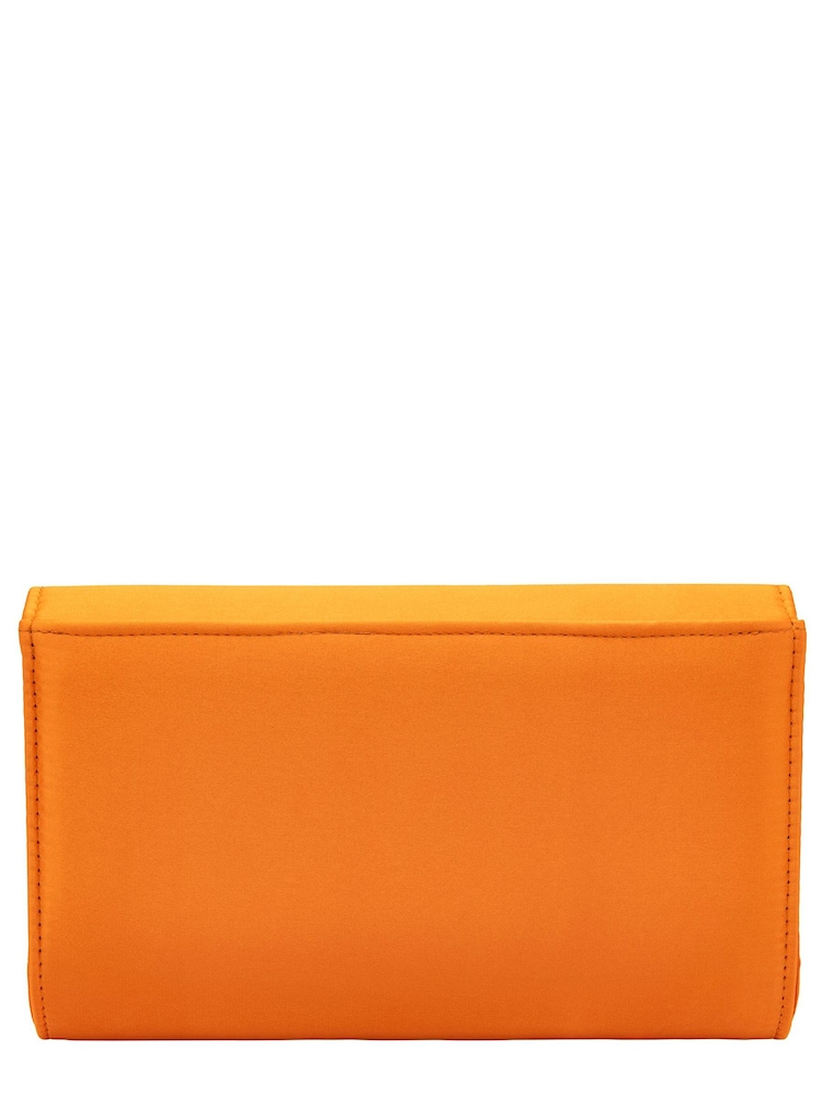 Ravel Orange Clutch Bag with Chain - Image 2 of 4