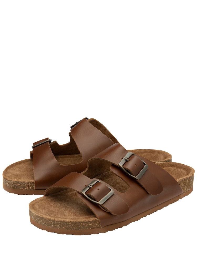 Ravel Brown Leather Toe Post Sandals - Image 2 of 4 Ravel Brown Leather Toe Post Sandals - Image 2 of 4
