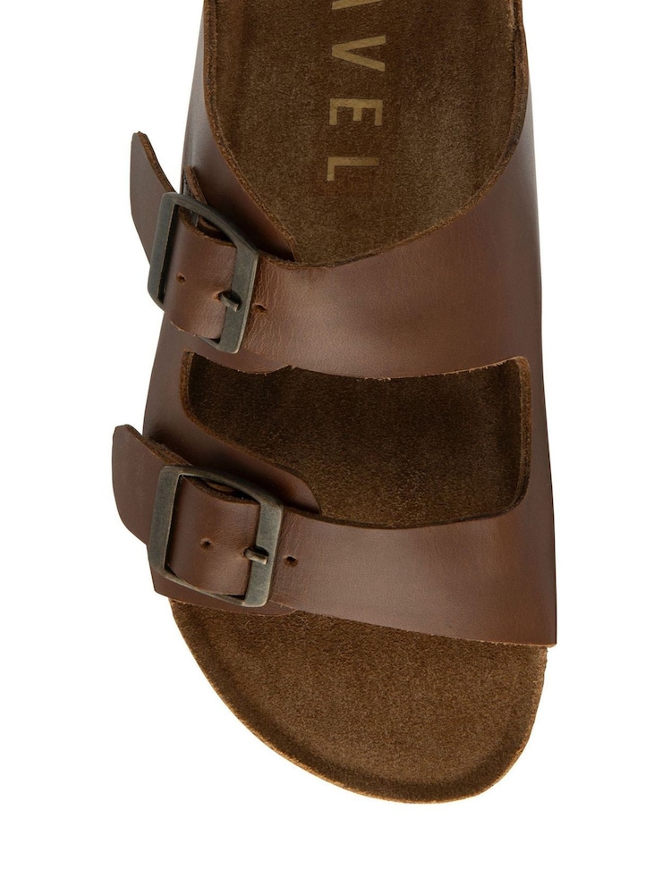 Ravel Brown Leather Toe Post Sandals - Image 4 of 4 Ravel Brown Leather Toe Post Sandals - Image 4 of 4