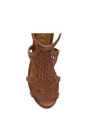 Ravel Brown Leather Heeled Sandals - Image 4 of 4