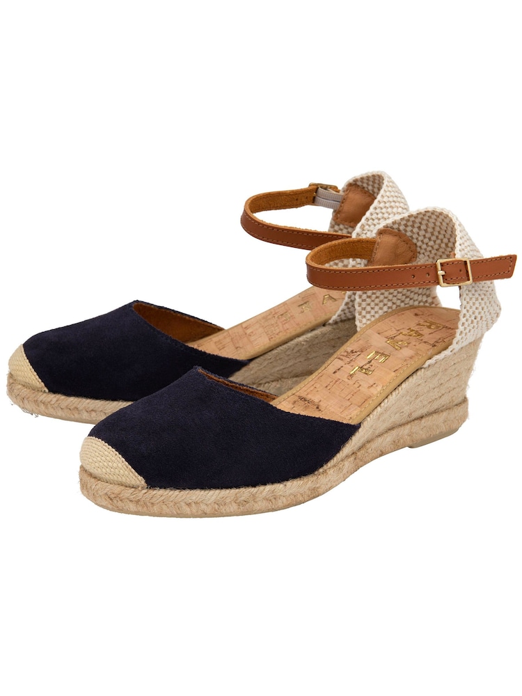 Ravel Blue Ankle Strap Wedge Espadrilles - Image 2 of 4