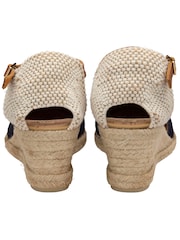 Ravel Blue Ankle Strap Wedge Espadrilles - Image 3 of 4