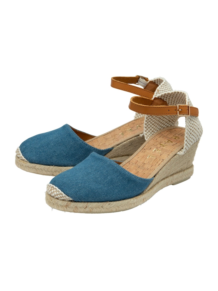 Ravel Blue Ankle Strap Wedge Espadrilles - Image 2 of 3
