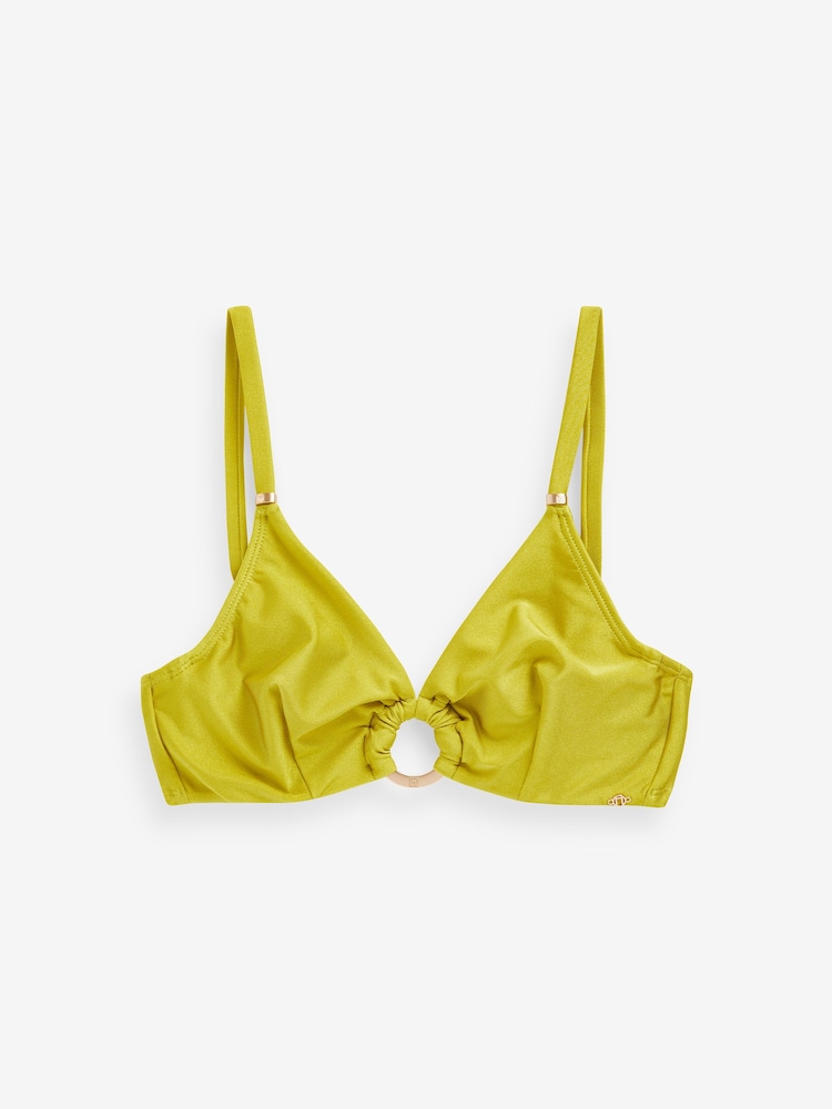 Lime Green Non Padded Underwired Bikini Top - Image 7 of 7