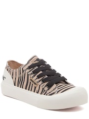 Rocket Dog Natural Jazzin Plus Nala Cotton Trainers - Image 5 of 10