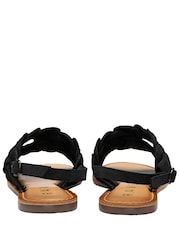 Ravel Black Suede Slingback Flat Sandals - Image 3 of 4
