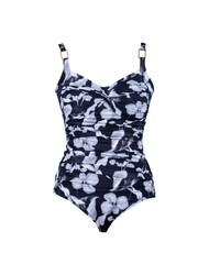 Seaspray Black Amalfi Floral Twist Tummy Control Longer Length Swimsuit - Image 5 of 5