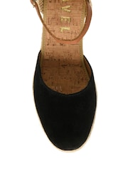 Ravel Black Ankle Strap Wedge Espadrilles - Image 4 of 4