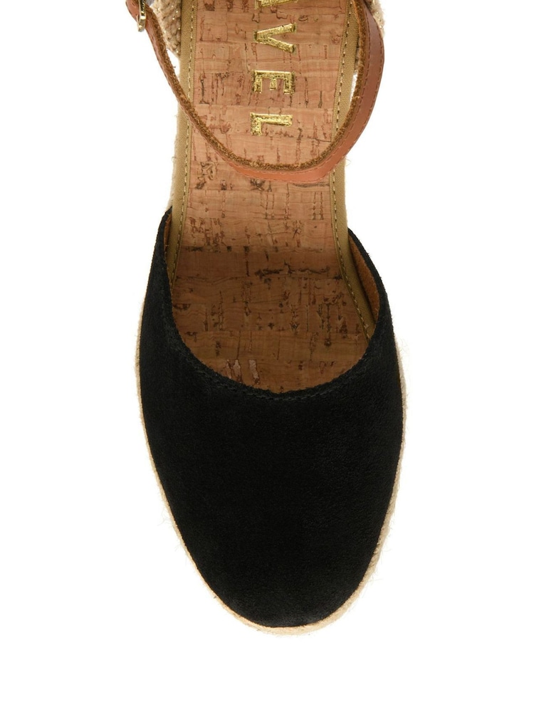 Ravel Black Ankle Strap Wedge Espadrilles - Image 4 of 4