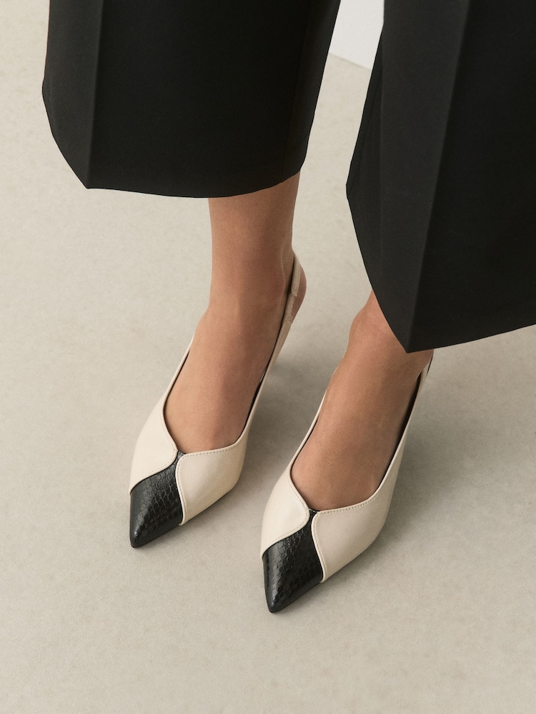 שנהב - Forever Comfort® Point Toe Spliced Slingback Heels - תמונה 1 מתוך 8 שנהב - Forever Comfort® Point Toe Spliced Slingback Heels - תמונה 1 מתוך 8