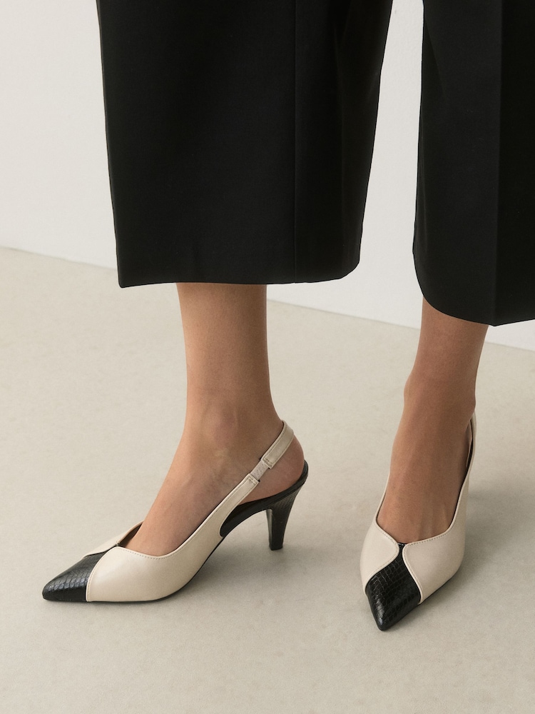 שנהב - Forever Comfort® Point Toe Spliced Slingback Heels - תמונה 2 מתוך 8 שנהב - Forever Comfort® Point Toe Spliced Slingback Heels - תמונה 2 מתוך 8