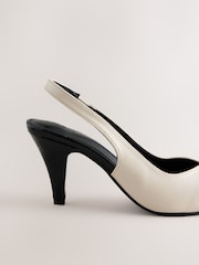 שנהב - Forever Comfort® Point Toe Spliced Slingback Heels - תמונה 6 מתוך 8