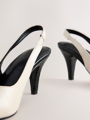 שנהב - Forever Comfort® Point Toe Spliced Slingback Heels - תמונה 8 מתוך 8