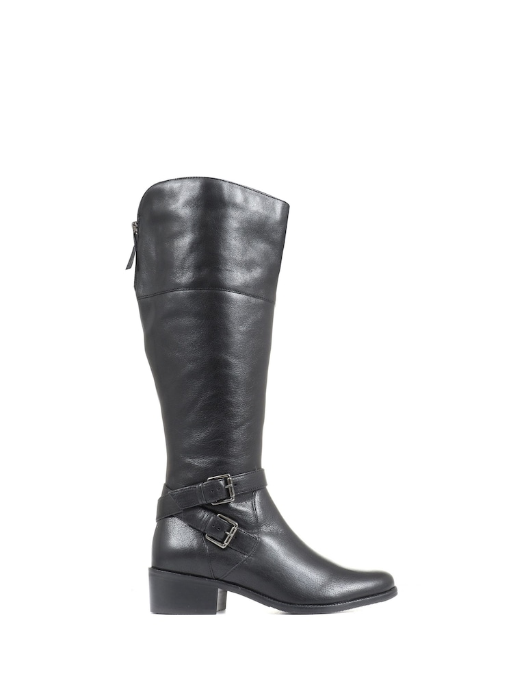 Jones Bootmaker Phoebe Wide Calf Leather Knee Boots - Image 2 of 6