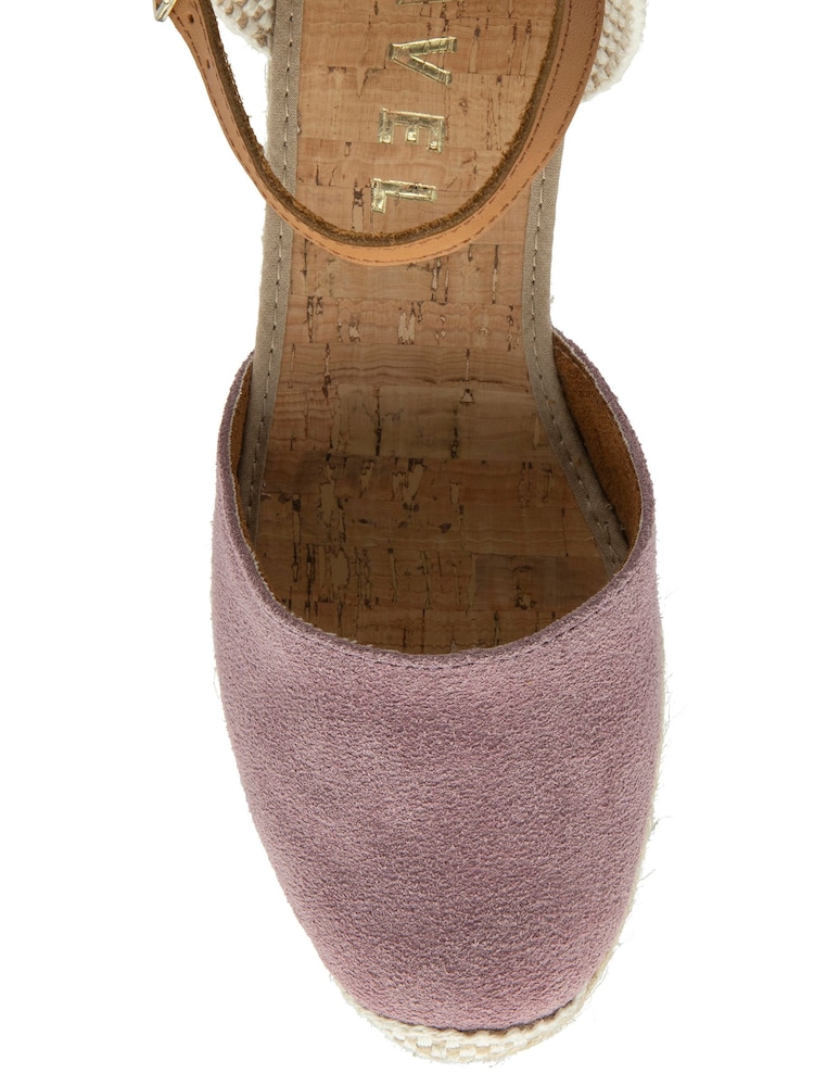 Ravel Purple Ankle Strap Wedge Espadrilles - Image 4 of 4 Ravel Purple Ankle Strap Wedge Espadrilles - Image 4 of 4