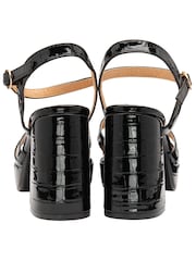 Ravel Black Platform Block-Heel Sandals - Image 3 of 4