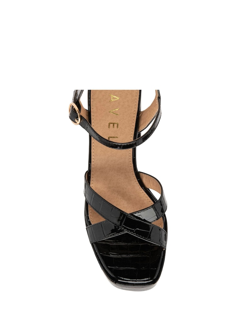 Ravel Black Platform Block-Heel Sandals - Image 4 of 4