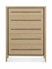 Bentley Designs Natural Rimini Oak 5 Drawer Chest - Image 3 of 3