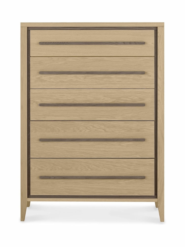 Bentley Designs Natural Rimini Oak 5 Drawer Chest - Image 3 of 3
