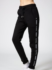 Pineapple Black 100% Cotton Exclusive Jacquard Joggers - Image 1 of 4