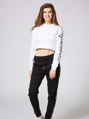 Pineapple Black 100% Cotton Exclusive Jacquard Joggers - Image 2 of 4