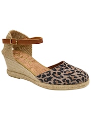 Ravel Animal Ankle Strap Wedge Espadrilles - Image 1 of 4