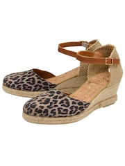 Ravel Animal Ankle Strap Wedge Espadrilles - Image 2 of 4