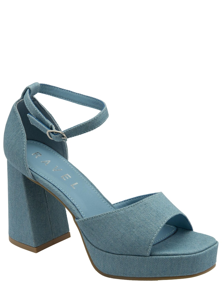 Ravel Blue Open Toe Platform Sandals - Image 1 of 4 Ravel Blue Open Toe Platform Sandals - Image 1 of 4