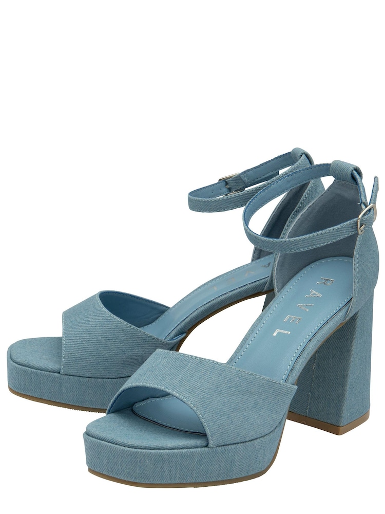 Ravel Blue Open Toe Platform Sandals - Image 2 of 4 Ravel Blue Open Toe Platform Sandals - Image 2 of 4