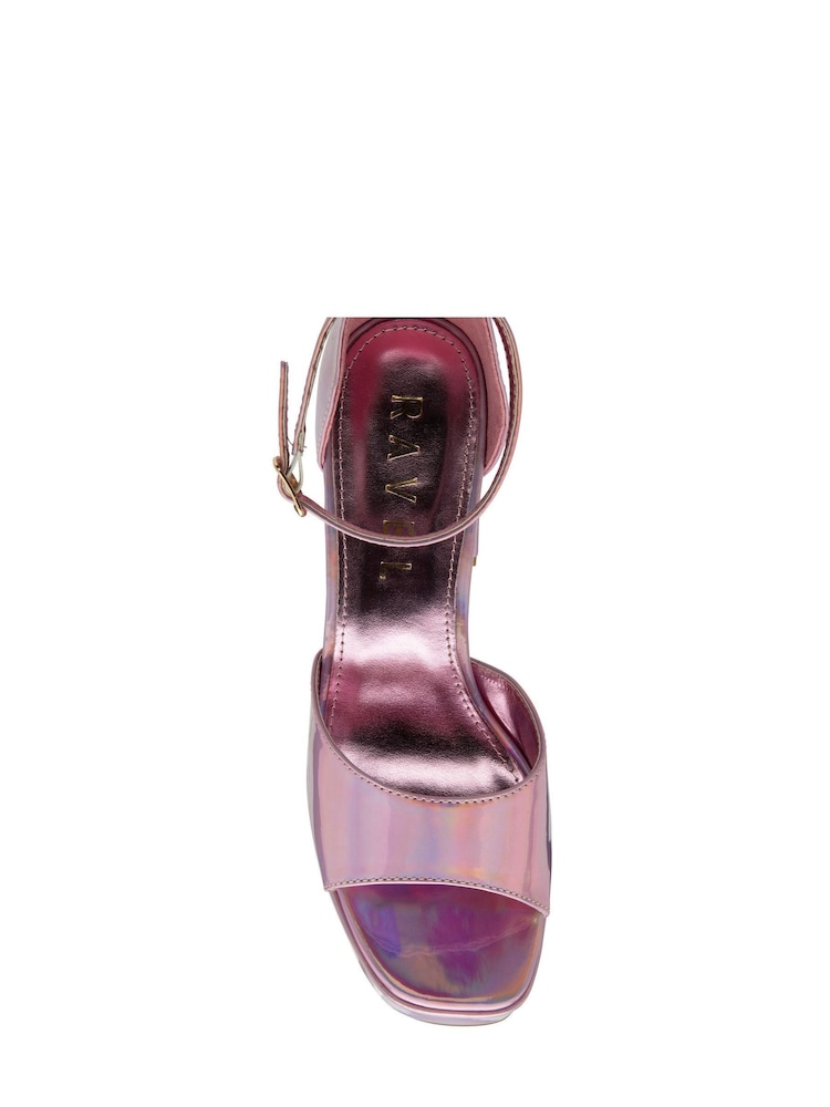 Ravel Pink Platform Open Toe Ankle Strap Sandals - Image 4 of 4 Ravel Pink Platform Open Toe Ankle Strap Sandals - Image 4 of 4