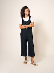 White Stuff Black Viola 100% Linen Dungarees - Image 2 of 4
