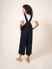 White Stuff Black Viola 100% Linen Dungarees - Image 3 of 4