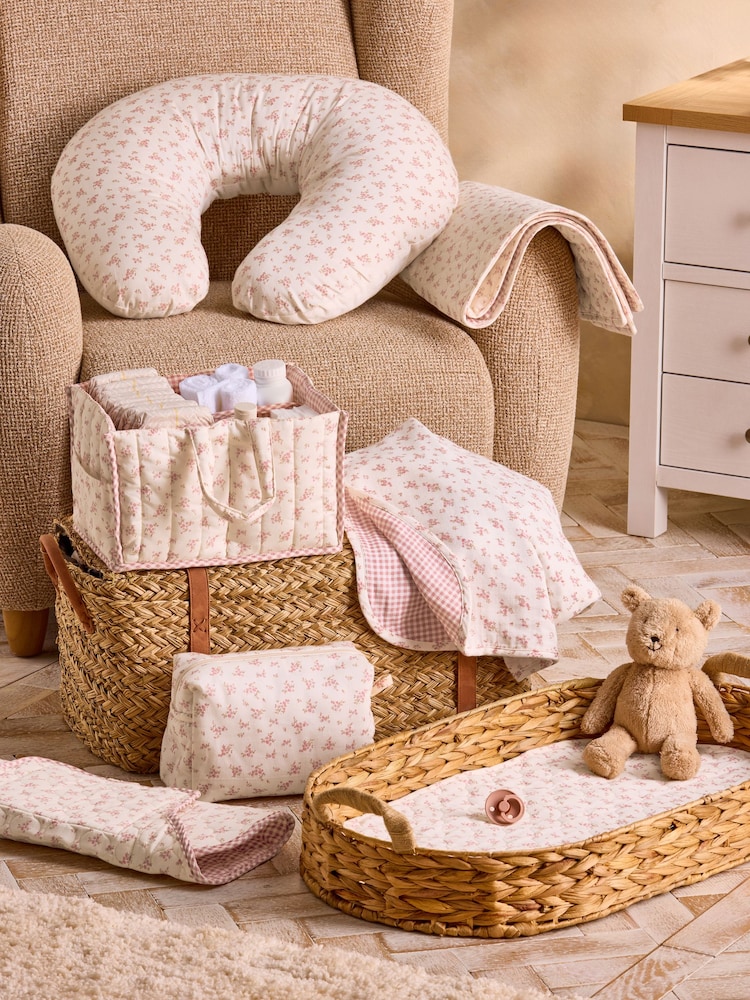 Pink Ditsy Floral Nursing Pillow - Image 2 of 6 Pink Ditsy Floral Nursing Pillow - Image 2 of 6