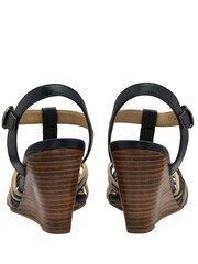 Ravel Blue Leather Wedge Sandals - Image 3 of 4