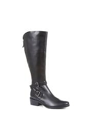 Jones Bootmaker Phoebe L Calf Leather Knee-High Black Boots - Image 3 of 6