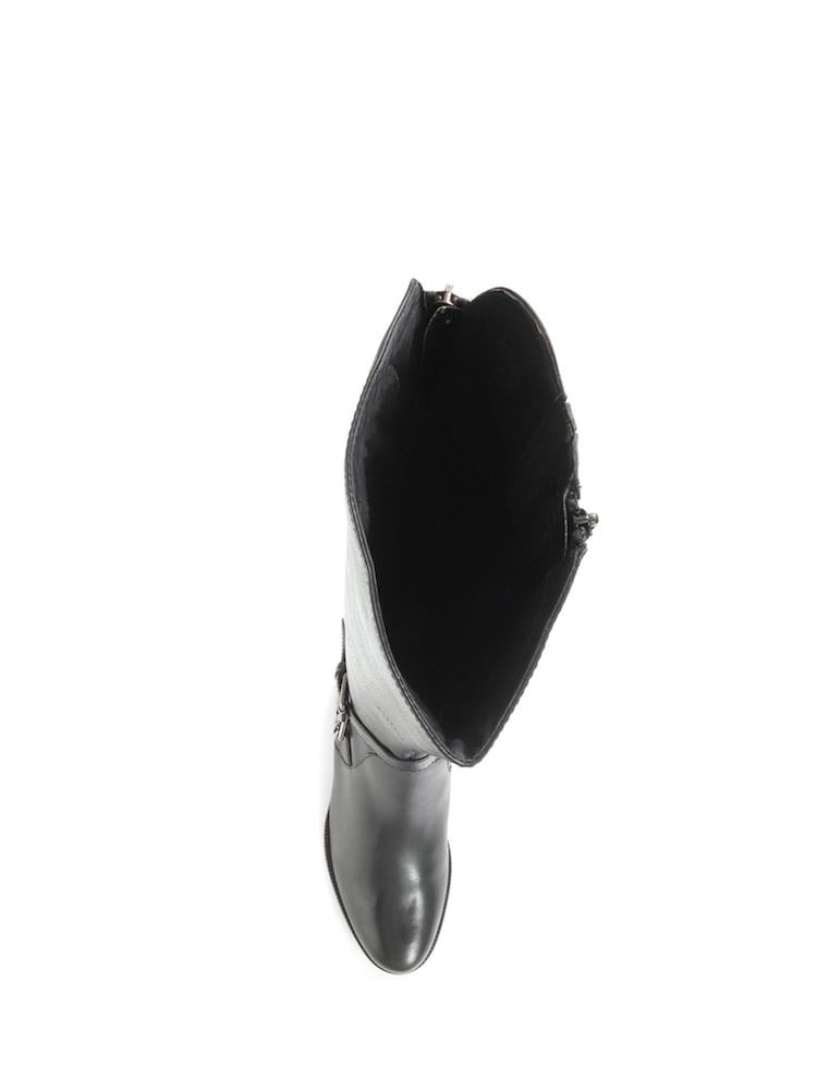 Jones Bootmaker Phoebe L Calf Leather Knee-High Black Boots - Image 5 of 6