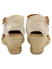 Ravel Gold Ankle Strap Wedge Espadrilles - Image 3 of 4