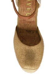 Ravel Gold Ankle Strap Wedge Espadrilles - Image 4 of 4