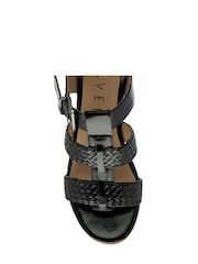 Ravel Black Block Heel Peep Toe Sandals - Image 4 of 4
