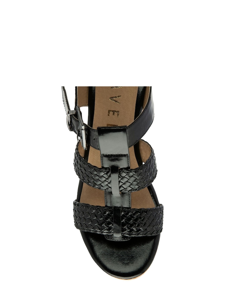 Ravel Black Block Heel Peep Toe Sandals - Image 4 of 4