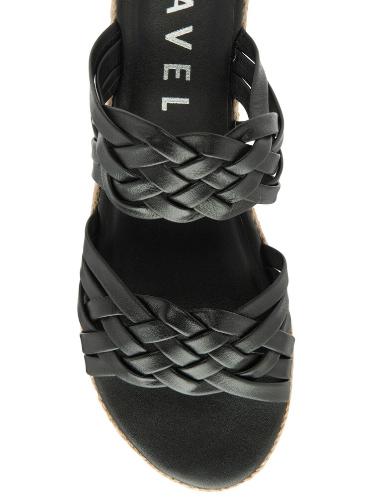 Ravel Black Flat Mule Sandals - Image 4 of 4 Ravel Black Flat Mule Sandals - Image 4 of 4