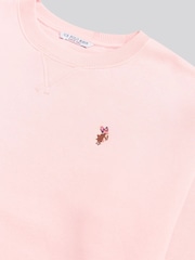 U.S. Polo Assn. Pink Double Horsemen Crew Neck Sweatshirt - Image 2 of 2
