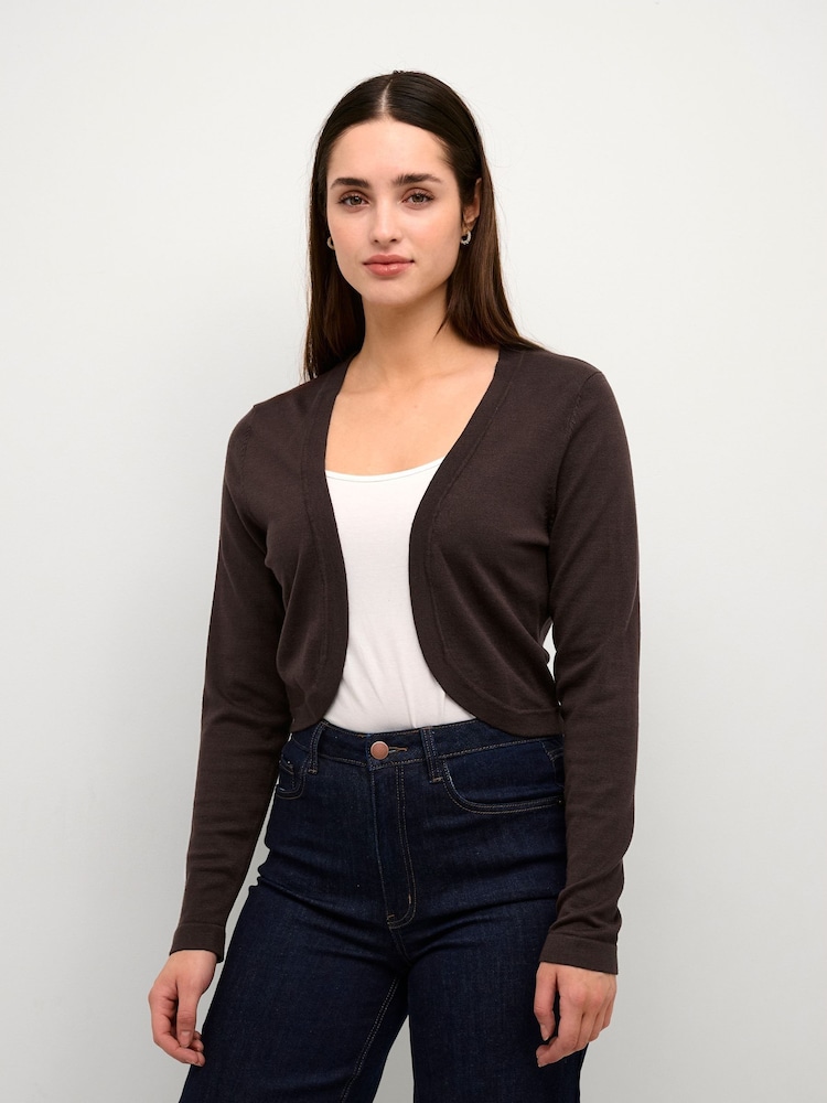 Kaffe Astrid Bolero Long Sleeve Regular Fit Cardigan - Image 1 of 6 Kaffe Astrid Bolero Long Sleeve Regular Fit Cardigan - Image 1 of 6