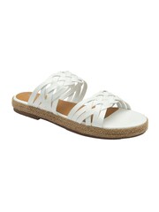Ravel White Flat Mule Sandals - Image 1 of 4