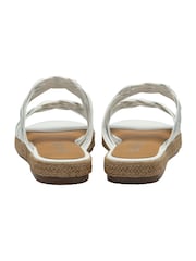 Ravel White Flat Mule Sandals - Image 3 of 4